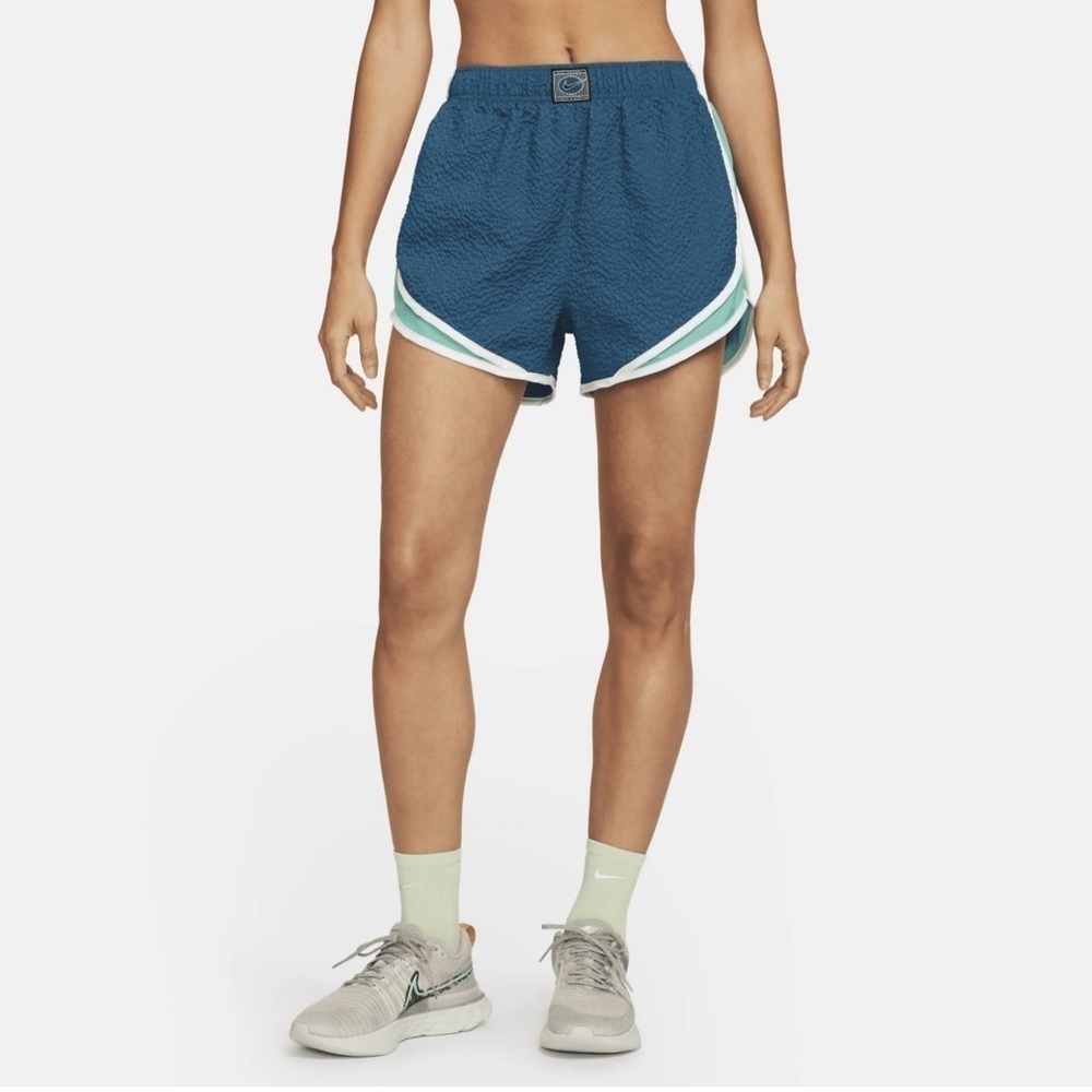 Nike Women's Shorts Nike Blue And Teal Running Athletic Shorts - Picture 1 of 13